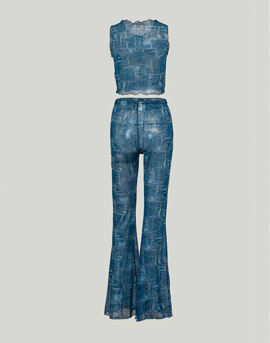 PARAMIDONNA мрежест сет BRITNEY DENIM BLUE, размер XS/S