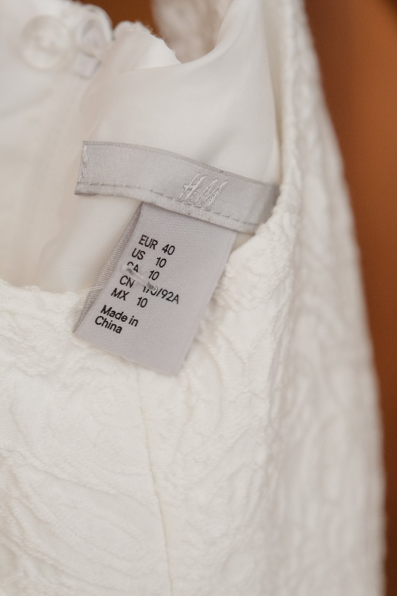 H&M бяла ежедневна рокля
